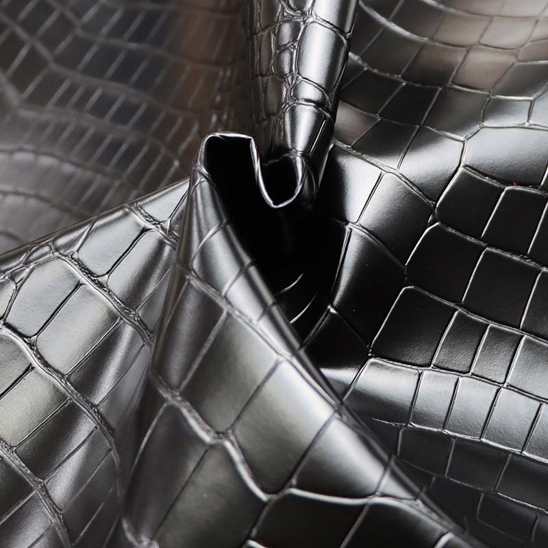 முதலை தானிய செயற்கை ஃபாக்ஸ் PVC தோல் வீட்டு அலங்கார துணி